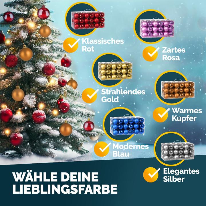 Image du produit Deuba 54tlg Boules de sapin de Noël or (54 -pièce)