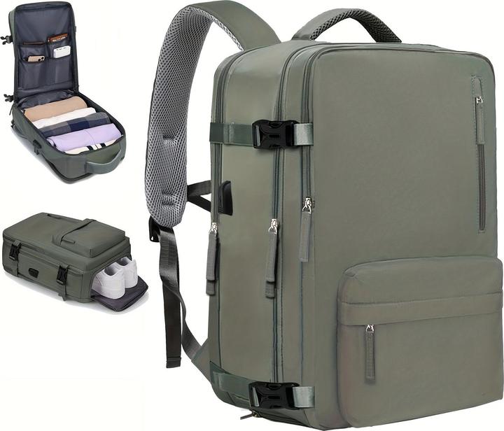 Image du produit Only-Bags.Store Sac à dos de voyage grande capacité avec compartiment à chaussures, Dacron étanche pour ordinateur