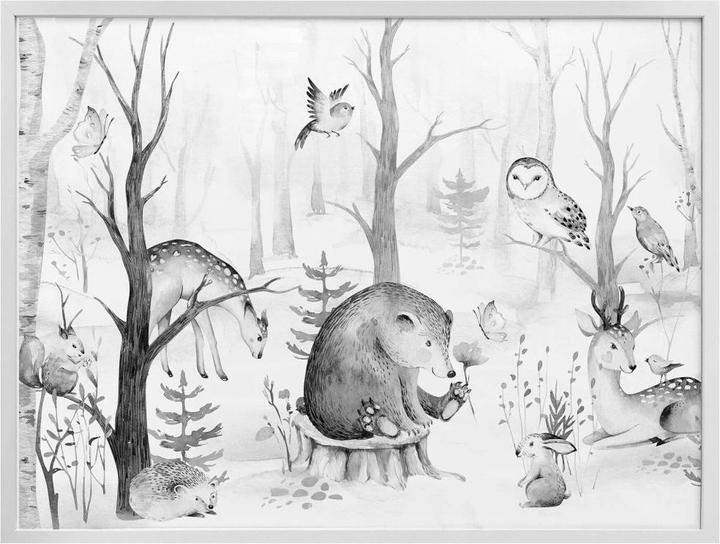 Produktbild Trenddeko Tierfreunde im Wald - (120 x 100 cm)