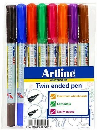 Image du produit Artline stylo pour tableau blanc, double embout, 8 couleurs (8x)