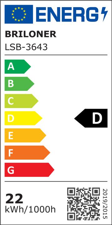 Label énergétique Briloner Plafonnier de salle de bain (3000 lm)