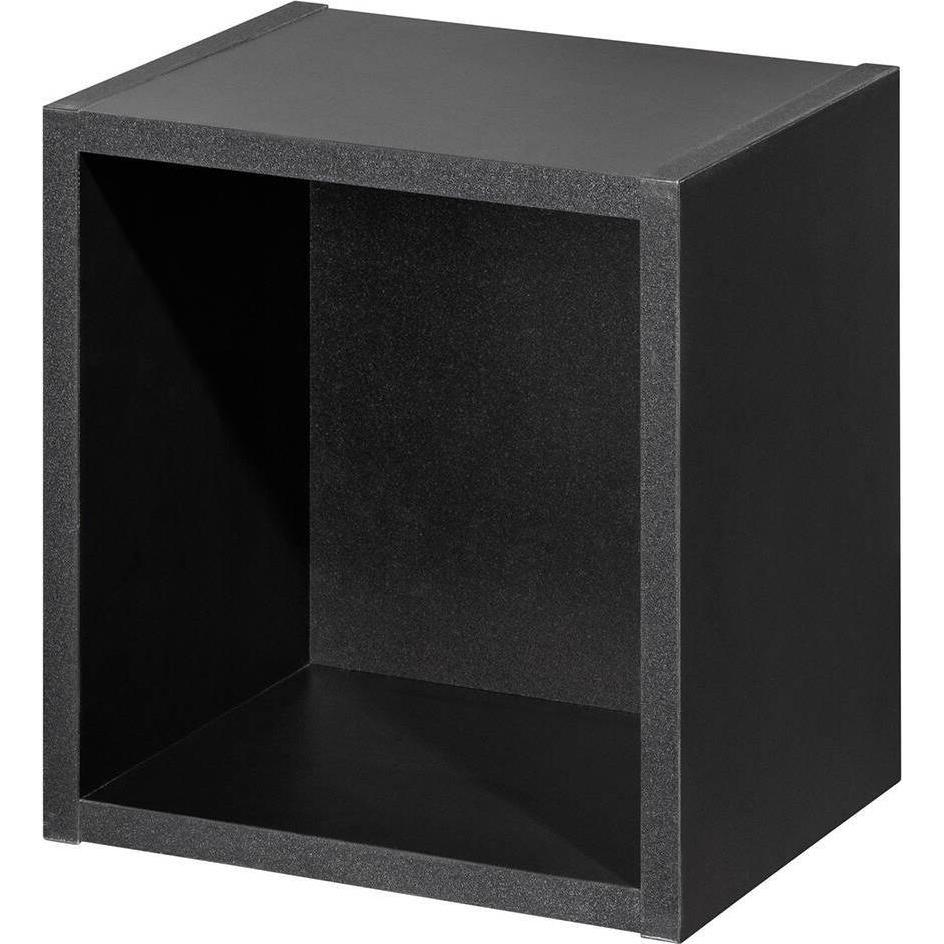 En.Casa, Badezimmerregal, Badezimmer Regal Newport 27x25x21 cm Schwarz (27 x 25 x 21 cm)