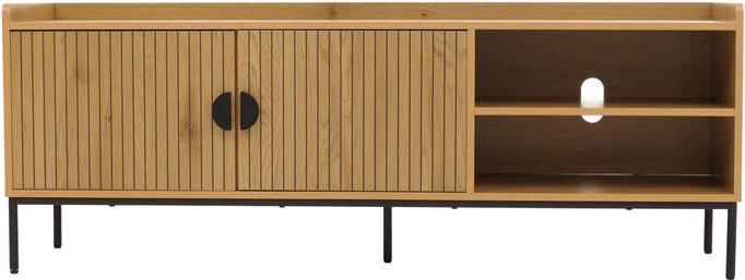 Actual product image Mendler TV-Rack HWC-O39, Melamin MDF 56x150x40cm – natur (150 x 40 x 56 cm)
