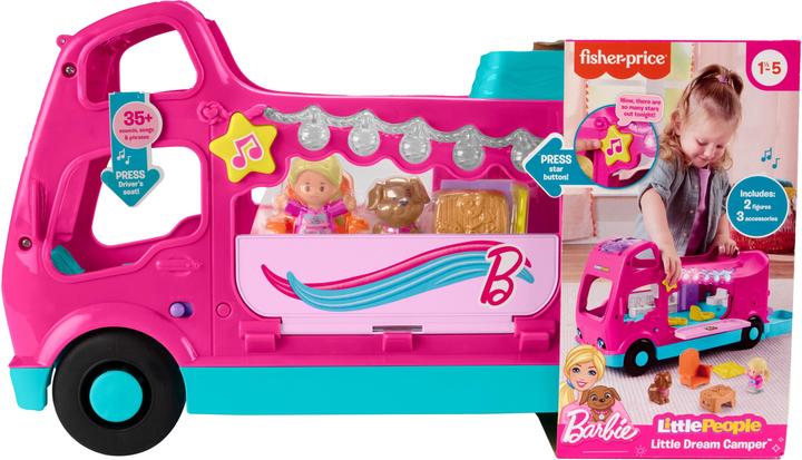 Image du produit Fisher-Price Little People Barbie Little Dreamcamper Set de jeu avec lumières et sons, 2 figurines (85)