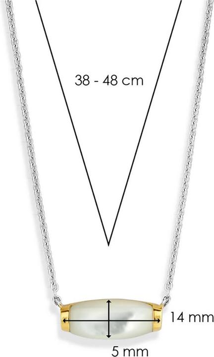 Immagine prodotto Ti Sento Milano Collana con madreperla bicolore 3942MW/42 (Argento 925, 48 cm)