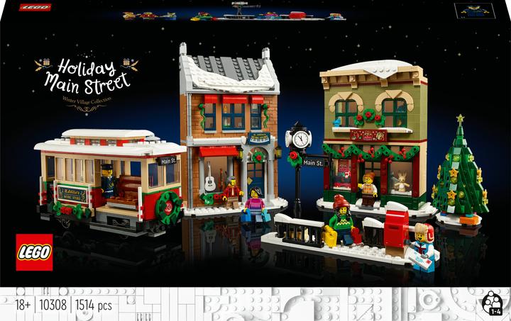 Image du produit LEGO La rue principale décorée pour Noël (10308, LEGO difficiles à trouver)