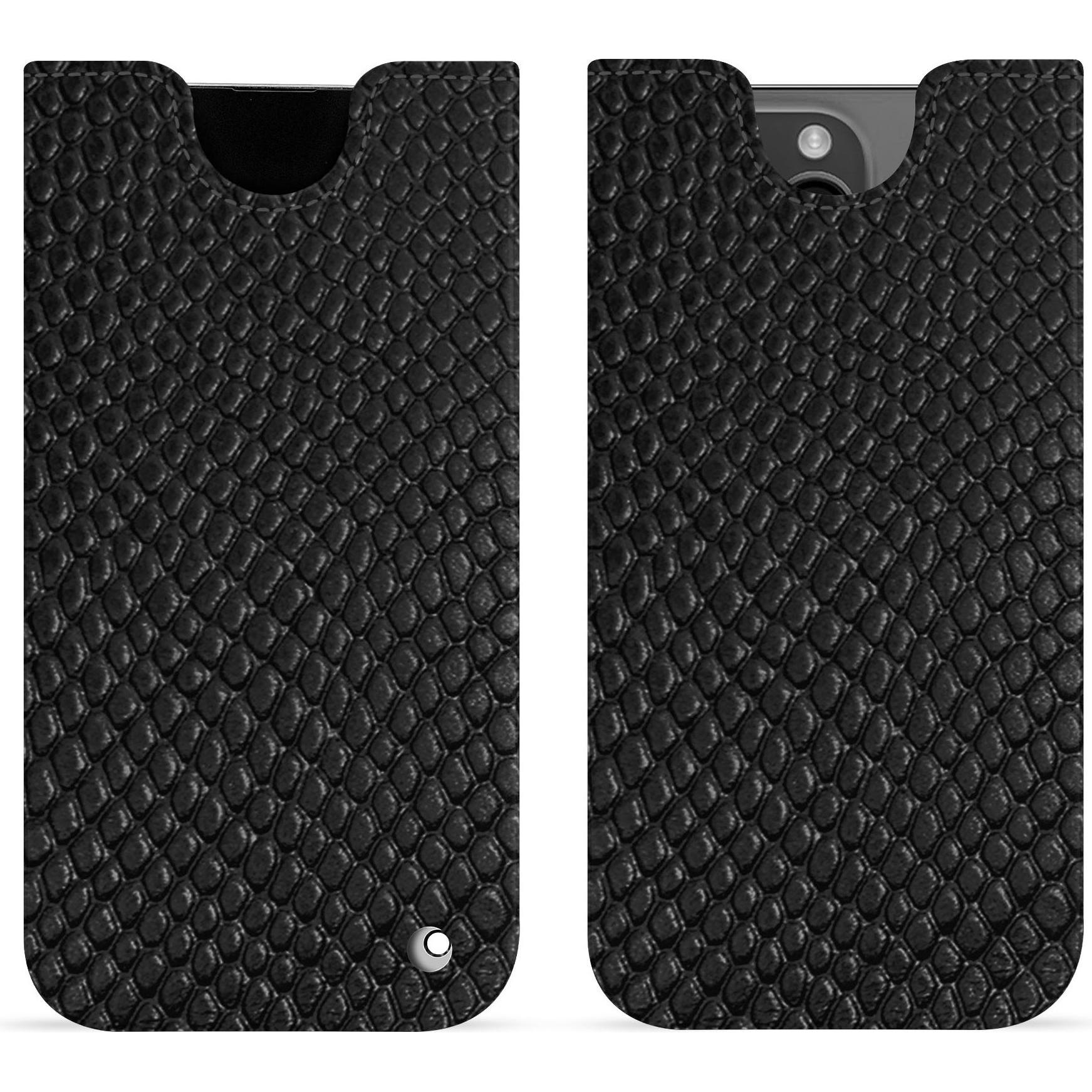 Thumbnail - Noreve Lederschutzhülle (Apple iPhone 15 Pro Max), Smartphone Hülle, Schwarz