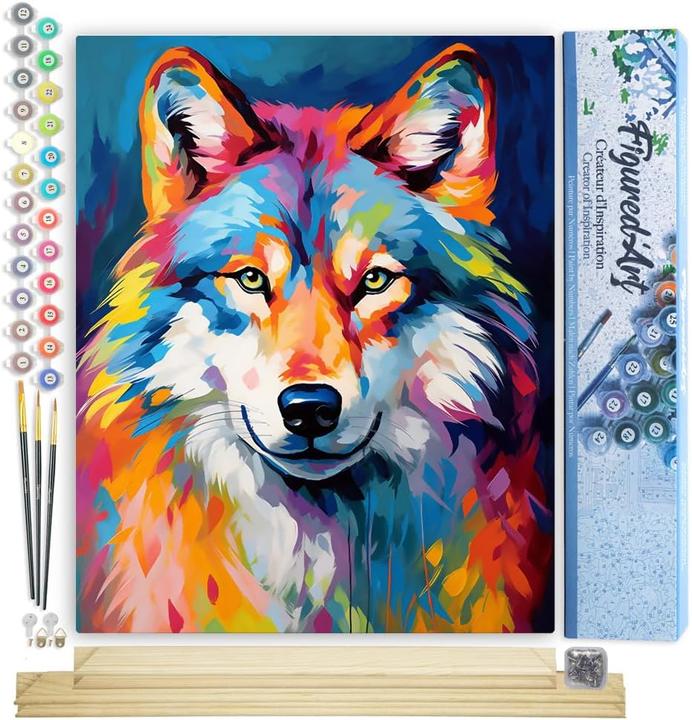 Produktbild Figured'Art Malen nach Zahlen Set Wolf