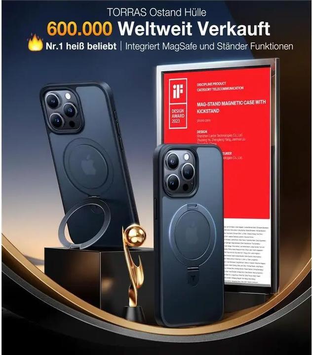 Produktbild Torras UPRO Ostand Matte (Apple iPhone 15 Pro Max)