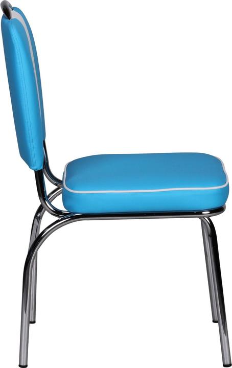 Actual product image FineBuy Chairs imitation leather blue