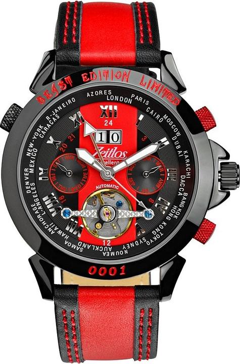 Actual product image Zeitlos Timeless Excellent GMT Beast Limited Edition Black Reference ZL-EBE-10 B (Chronograph, 44 mm)