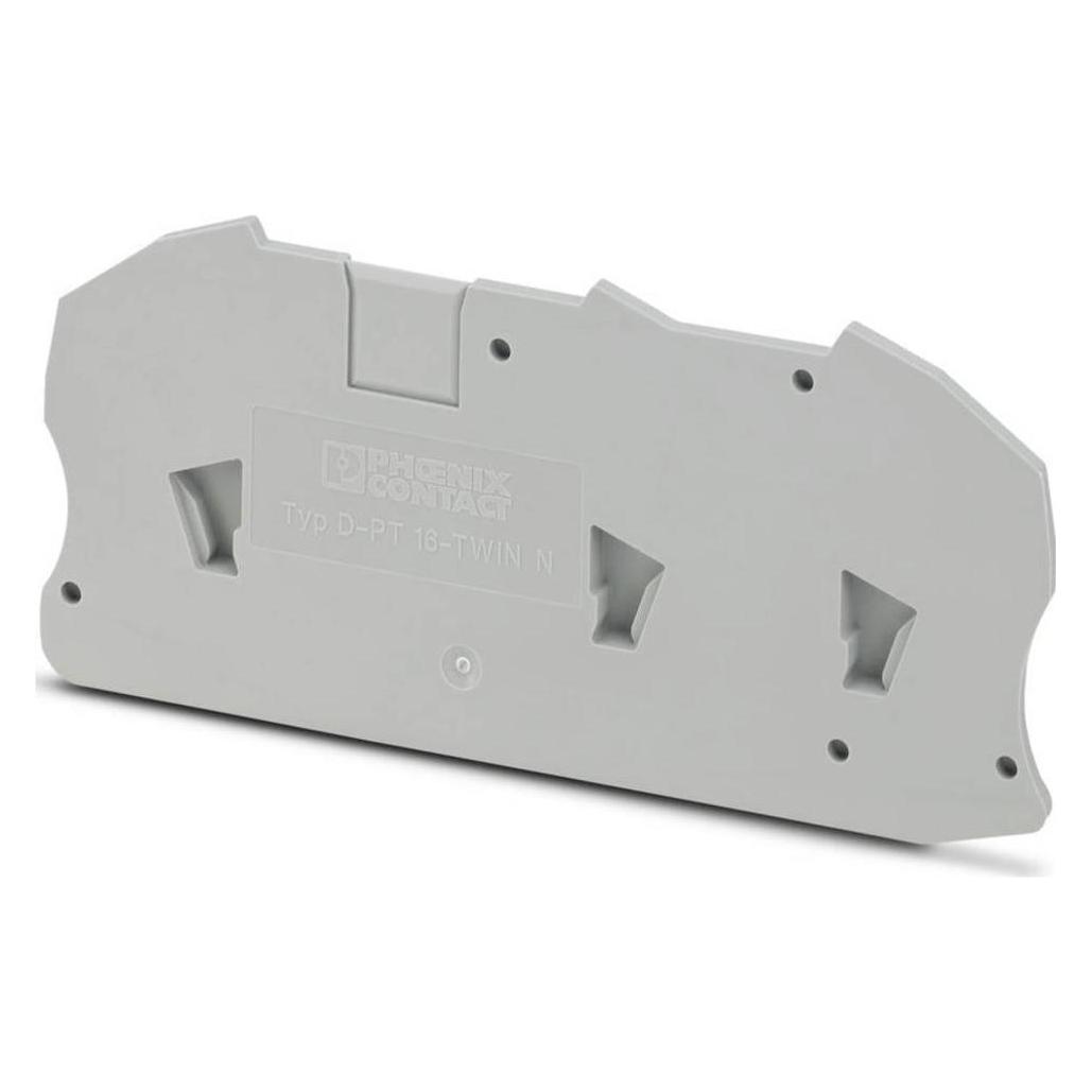 Phoenix Contact End cover - D-PT 16-TWIN N, Elektronikkabel + Stecker, Grau