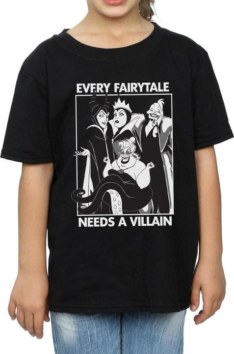 Actual product image Disney Girls Every Fairy Tale Needs A Villain Cotton T-Shirt (116)