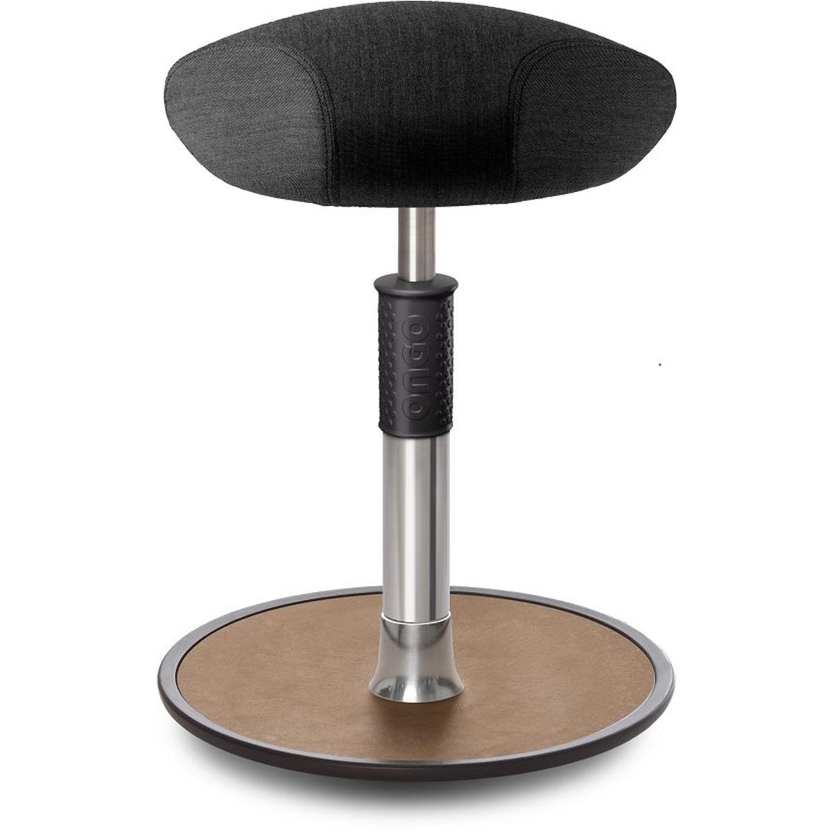 Ongo, Bürostuhl, Sitz- Stehhocker Free Regular Triangel kvadrat Remix Anthrazit Chrom /Natur