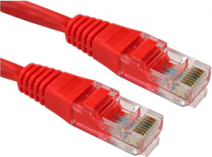 Actual product image RS PRO Ethernet cable Cat.5e, 1.5m, red patch cable, A RJ45 UTP plug, B RJ45, outer ø 5.4mm, PVC (UTP, CAT5e, 1.50 m)