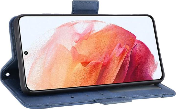 Produktbild Cover-Discount Galaxy S21 FE - Etui mit vielen Kartenfächer blau (Samsung Galaxy S21 FE)
