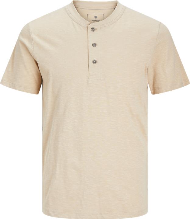 Immagine prodotto Jack & Jones T-shirt monocolore con colletto da nonno (XS)