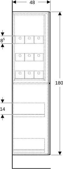 Produktbild Geberit iCon Hochschränke avec 2 tiroirs, 24x48x180 cm, 503.011.JR.1, 503.011.JR.1 (24 x 48 x 180 cm)