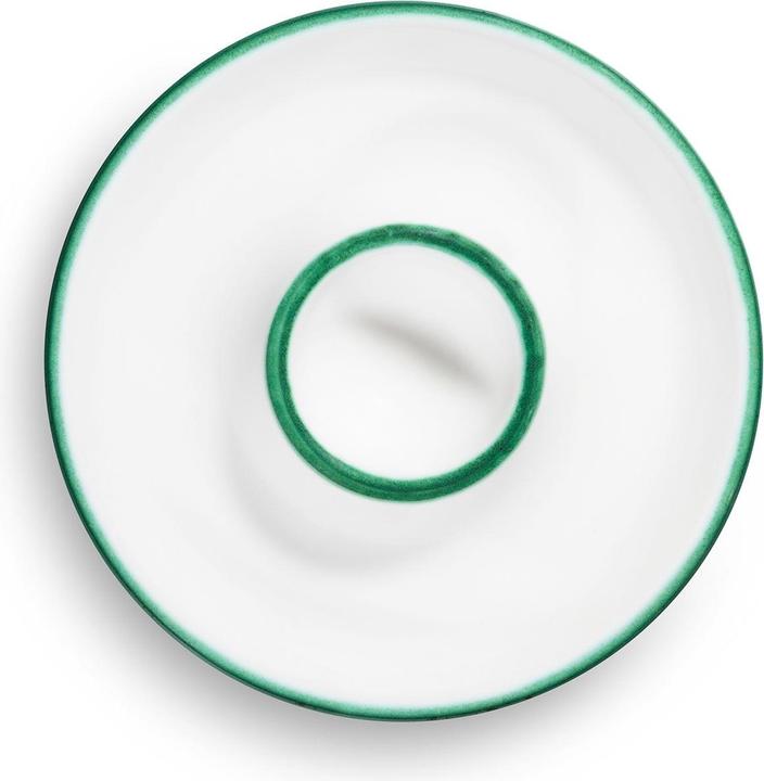 Produktbild Gmundner Keramik Eierbecher glatt 12 cm Grüner Rand