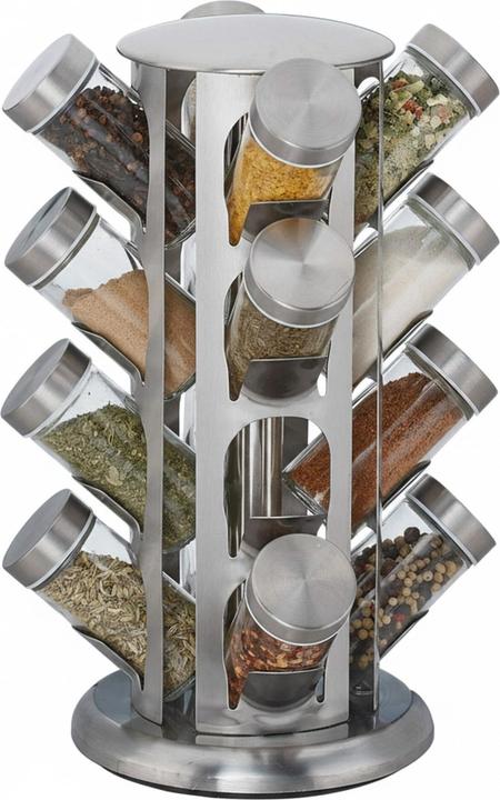 Actual product image Relaxdays Spice Rack with 16 Jars