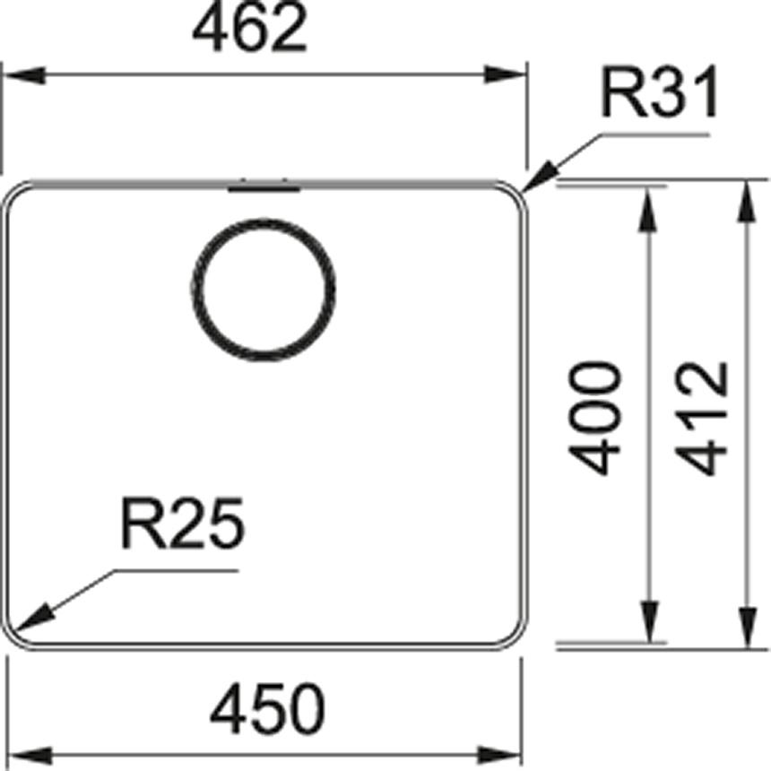 Thumbnail - Franke, Spülbecken, Mythos MYX 210-45 Edelstahl 127.0603.543 (Einbauspüle, 41.20 cm, 46.20 cm)