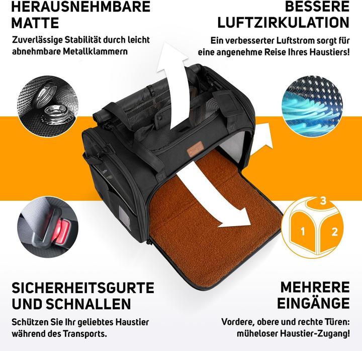 Image du produit Petproved Transportbox für Katzen und kleine Hunde (Chat, Pliable, Respirant)