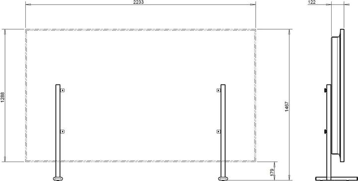 Produktbild DSS Tischständer Premium Twin 100 max. 136 kg Schwarz (100", 136 kg)