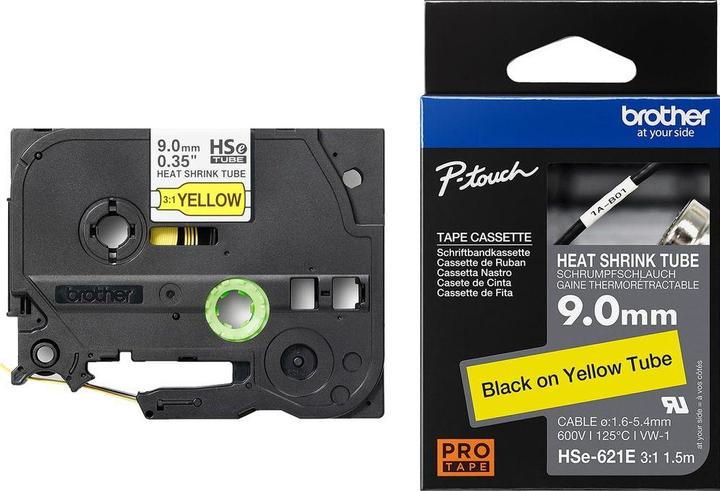 Produktbild Brother Heat-Shrink-Tube schwarz/gelb (0.90 cm, Gelb, Schwarz)