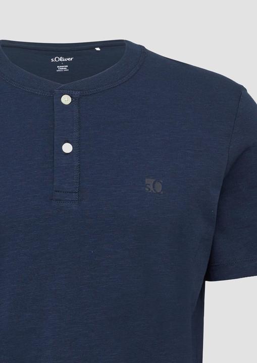 Produktbild S.Oliver T-Shirt Henley-Shirt mit Flammgarnstruktur (XL)