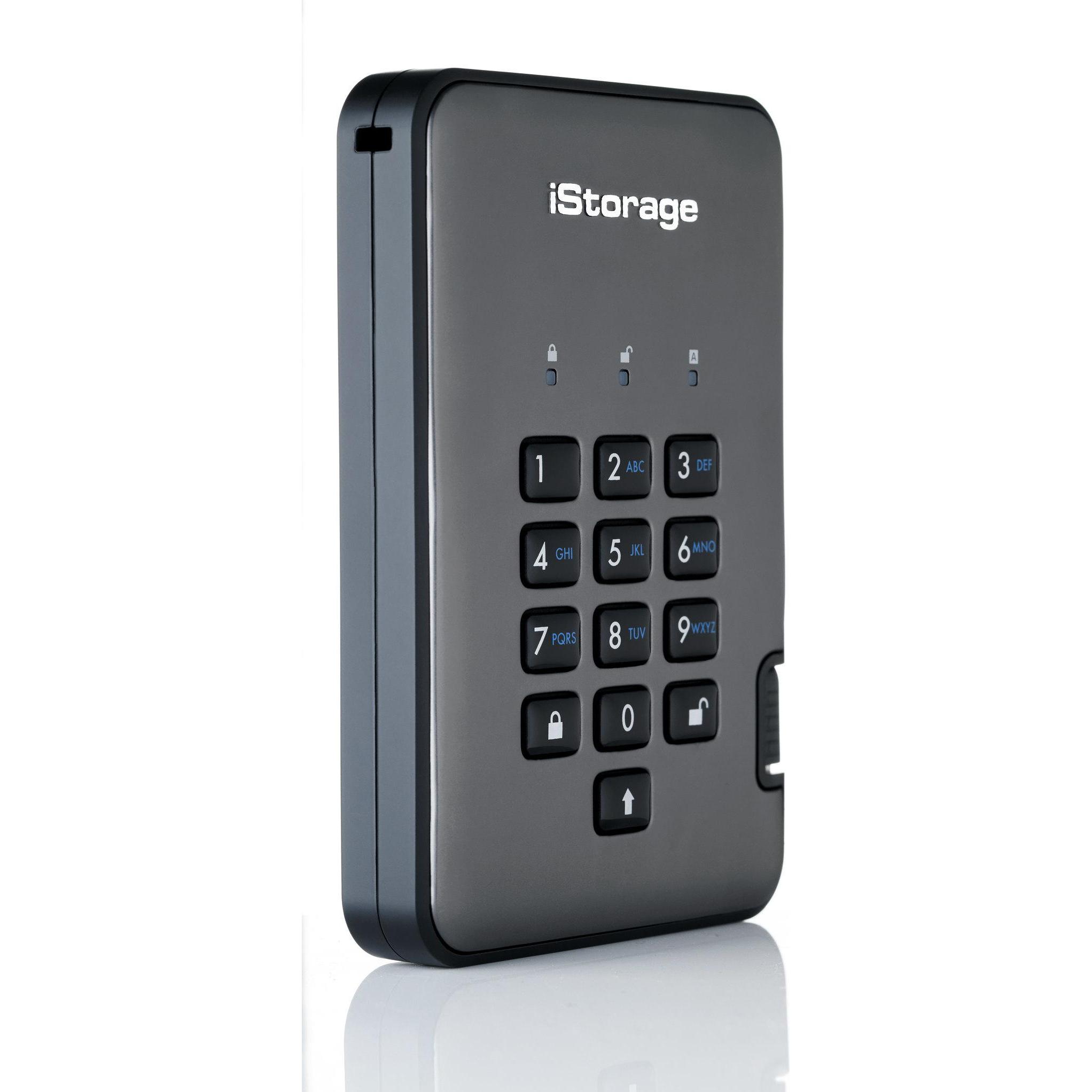 Thumbnail - iStorage diskAshur Pro2 SSD 2TB FIPS (2000 GB), Externe SSD, Grau