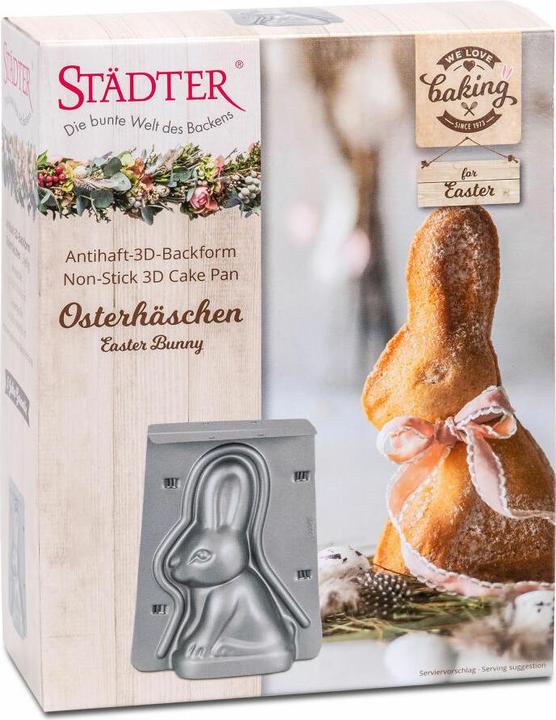 Actual product image Städter Baking tin 3D Easter bunny 14x18x6.5 cm We love Baking