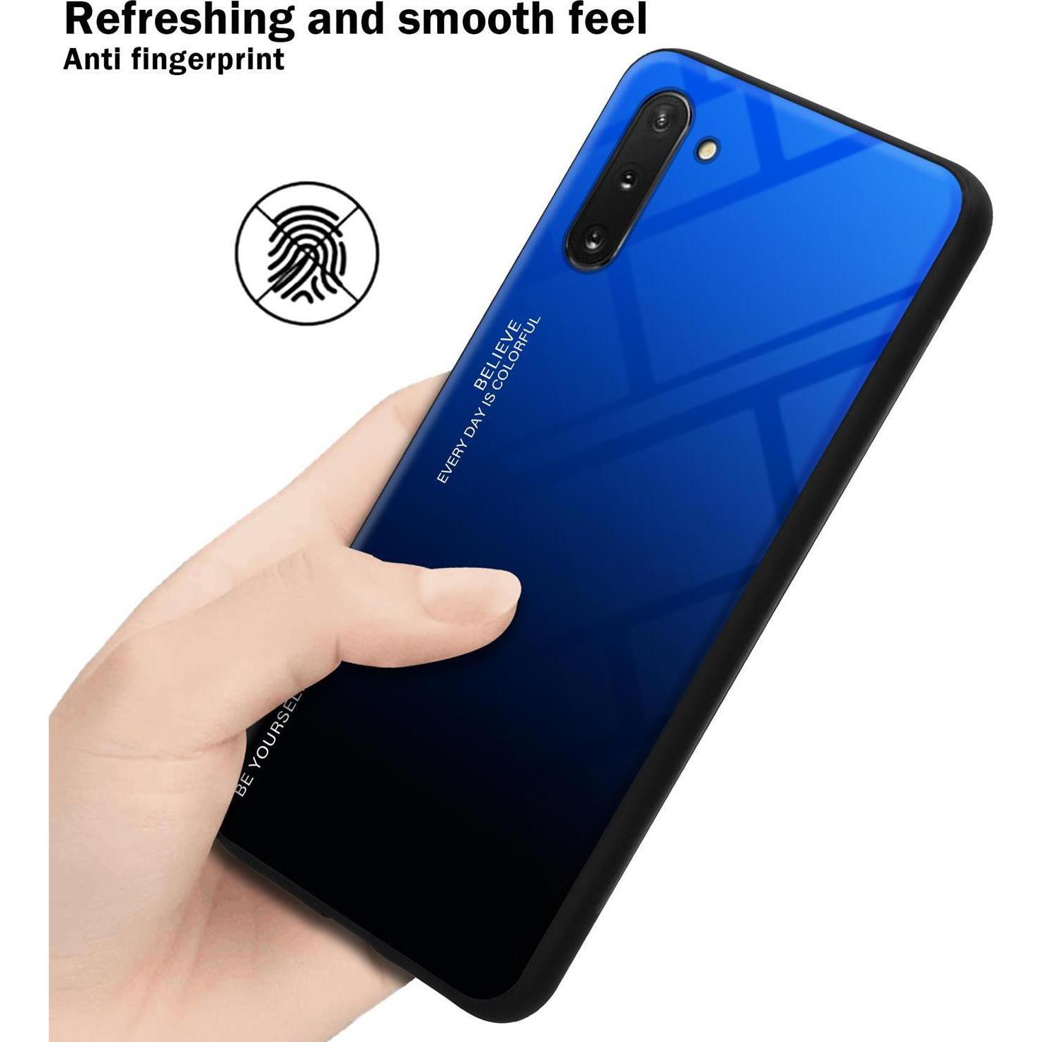 Thumbnail - Cadorabo TPU 2 Farben Glas Cover (Samsung Galaxy Note 10), Smartphone Hülle, Schwarz