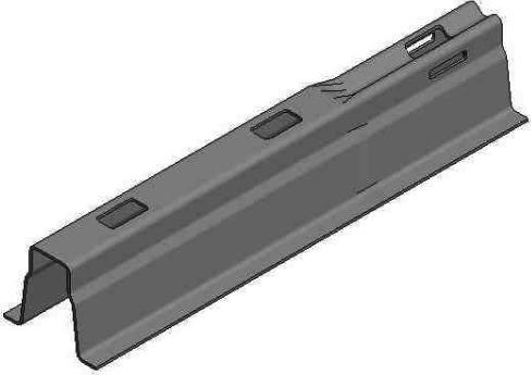 Actual product image Van der Valk Solar Systems 741801500 Galvanised roof support rail L=1500x1,5mm flat roof mounting ValkPro+ L10