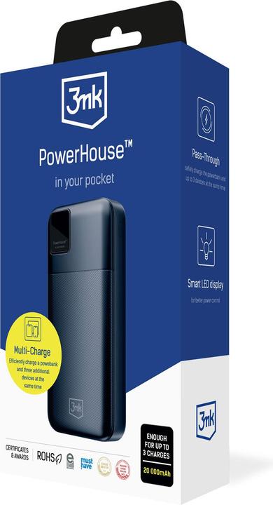Produktbild 3MK Powerbank PowerHouse 20,00mAh (20000 mAh, 22.50 W, 74 Wh)