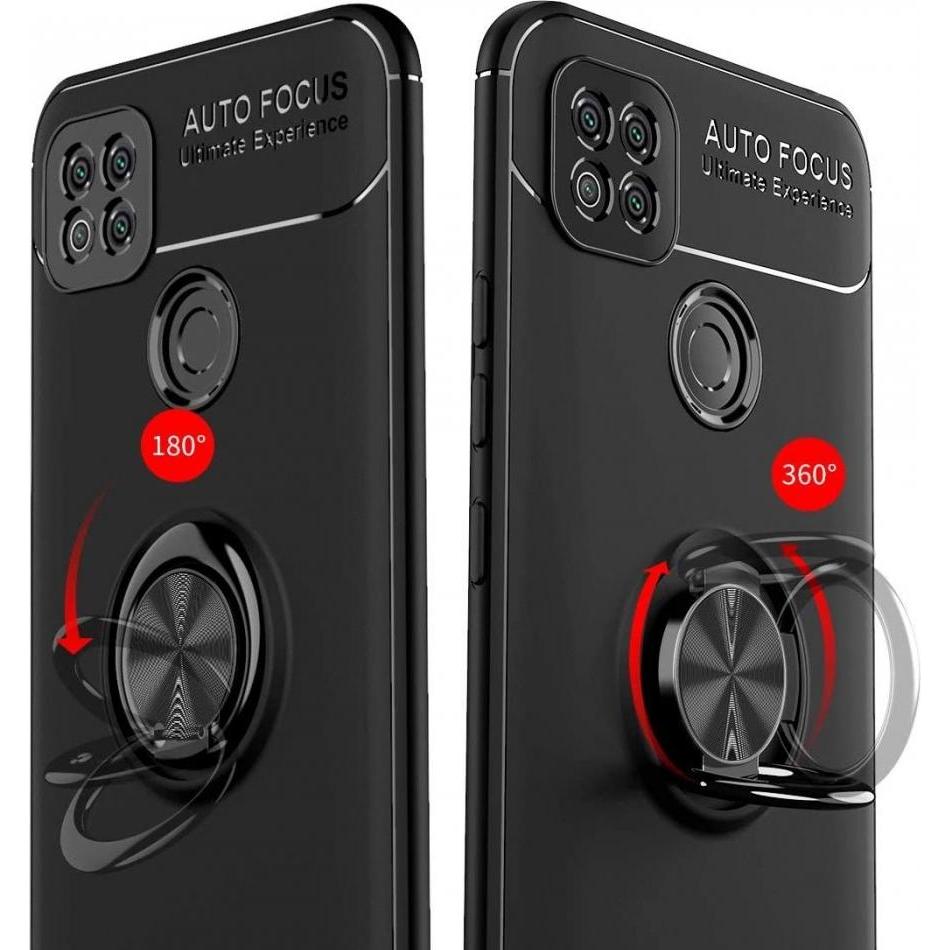 Thumbnail - Screenguard RingCase 360-GradXiaomi Redmi 9C Hülle (Xiaomi Redmi 9C), Smartphone Hülle, Schwarz