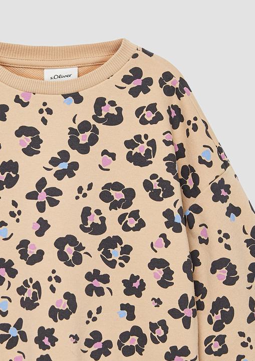 Produktbild s.Oliver Sweatshirt Oversize-Sweatshirt mit All-over-Print (98)