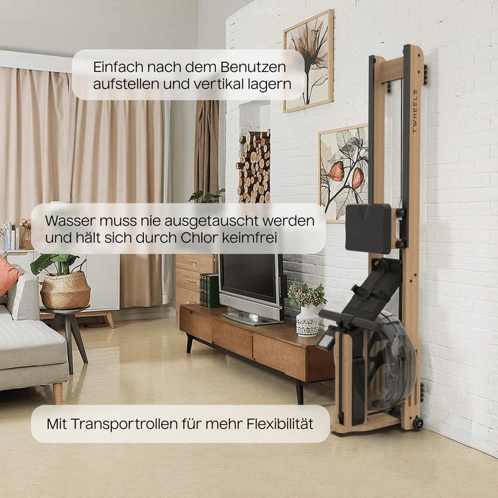 Actual product image Twheels Oak water rower