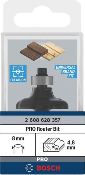 Produktbild Bosch Professional Zubehör Kantenformfräser G, 8 mm, R1 4,8 mm, D 31,8 mm, L 12,4 mm, G 54 mm