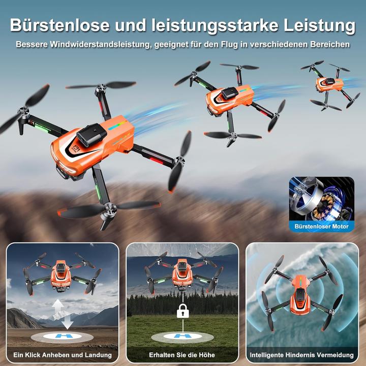 Image du produit Grutoly Drohne mit 4K-Kamera und 360° Hindernisvermeidung (40 min)