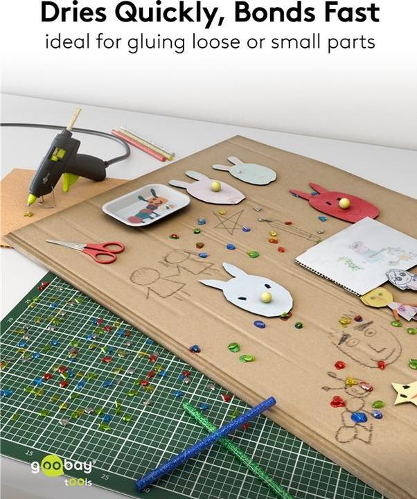 Productafbeelding Goobay Heissklebesticks 11 mm, 5 Glitzer-Farben, 10 Stk.