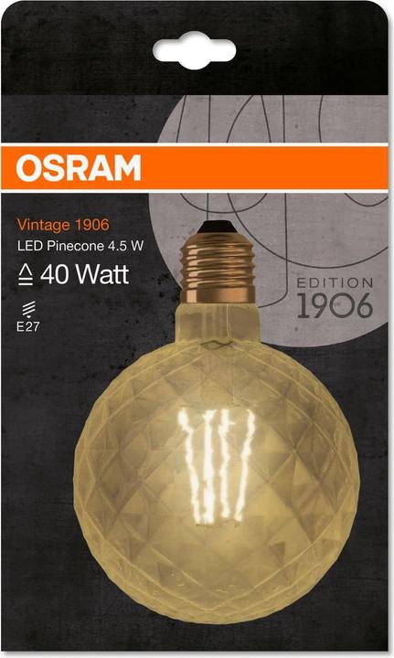 Produktbild Osram Vintage 1906 Led Special Shapes (E27, 4.50 W, 470 lm, 1 x, E)