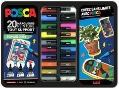 Immagine prodotto Posca Scatola di metallo per marchi Colori Pop (Multicolore, 20 x)