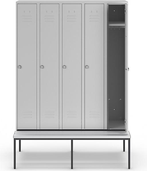 Actual product image Wolf Clothes locker with bench underneath (150 cm, 214 cm)