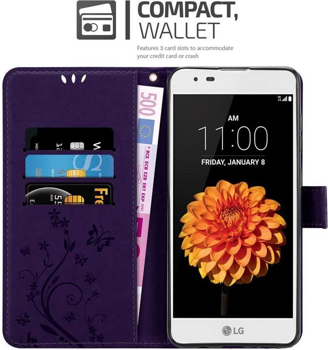 Actual product image Cadorabo Flower Book Cover (LG K7)