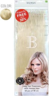 Image du produit Balmain Value Pack 614A Natural Straight 40cm 50pcs Extensions fill-in cheveux humains (Blond, 40 cm)