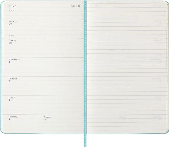 Image du produit Moleskine Agenda semainier (13 x 21 cm, Anglais)
