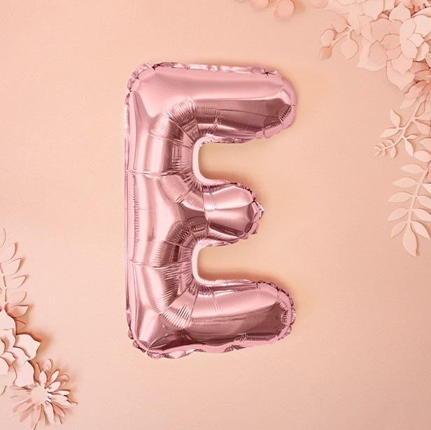 Immagine prodotto Partydeco Palloncino a forma di lettera in alluminio 35cm oro rosa - E