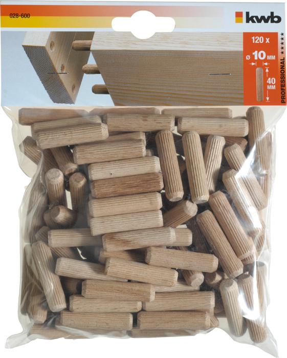 Productafbeelding kwb Houten deuvel 40 mm 10 mm 028600 120 stuks. (120 Pcs.)