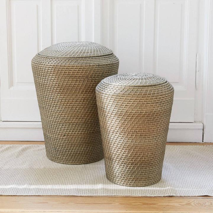Image du produit Loberon Panier à linge 2 pièces Nora marron