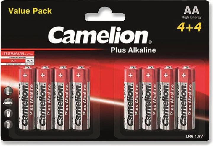 Produktbild Camelion Plus Alkaline LR6 AA Value Pack 8 Stück (8 Stk., AA, 2800 mAh)